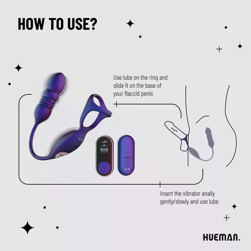 Hueman | טבעת רטט ומעסה פרוסטטה Deep Impact