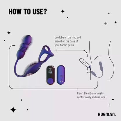 Hueman | טבעת רטט ומעסה פרוסטטה Deep Impact