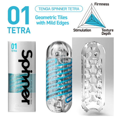 TENGA Spinner 01 Tetra | שרוול מסתובב עדין ומרווח