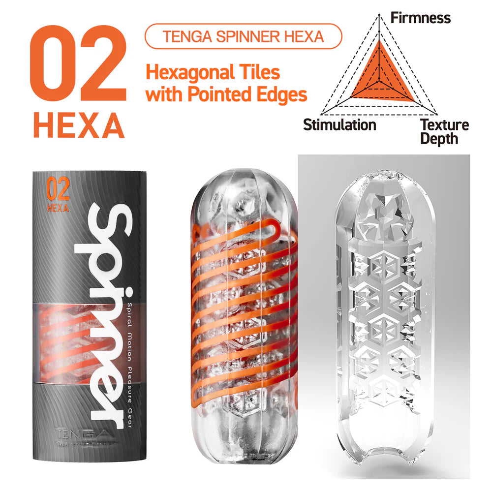 TENGA Spinner 02 HEXA | סיבוב עם קצוות משושה