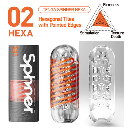TENGA Spinner 02 HEXA | סיבוב עם קצוות משושה