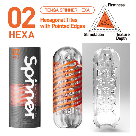 TENGA Spinner 02 HEXA | סיבוב עם קצוות משושה