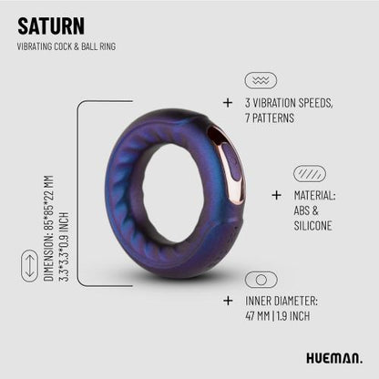 Hueman Saturn | טבעת פין מרטטת לזוגות | Man Cave